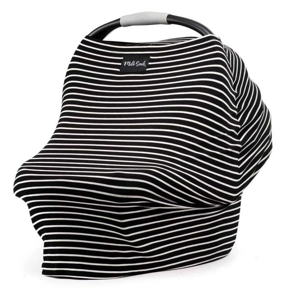 NWOT Milk Snob Original 5-in-1 Nursing Cover, Modern Stripe, Black and White